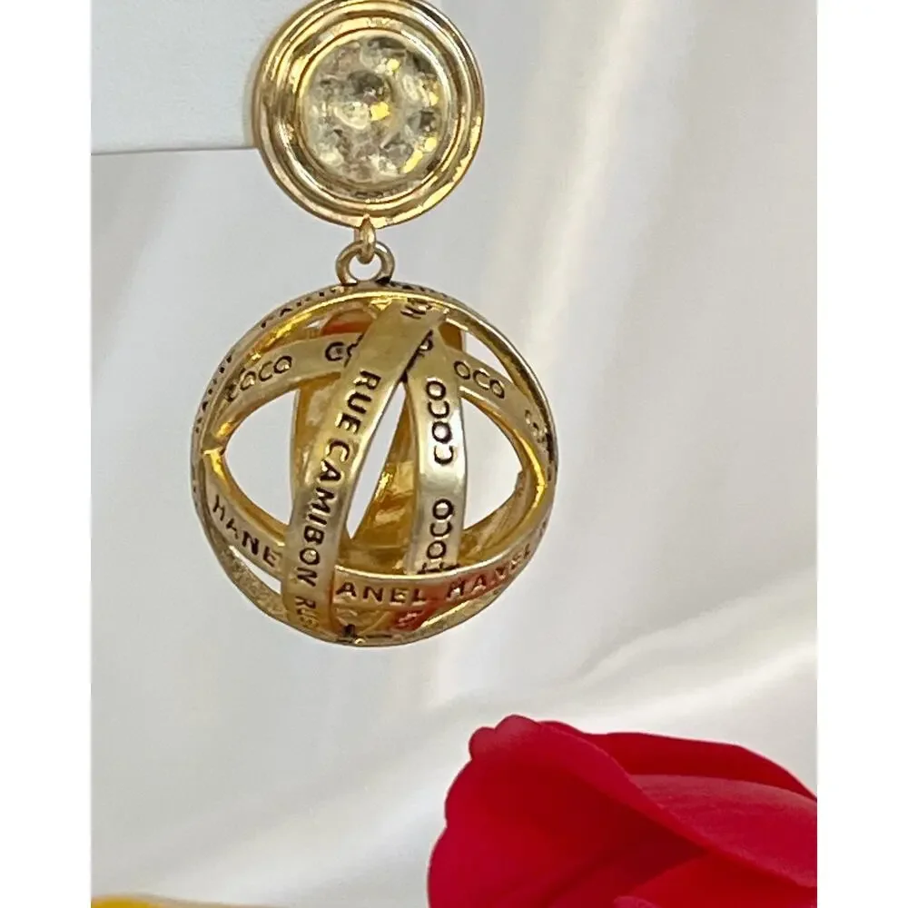 EARRINGS Fashion Costume Jewelry Hollowed Gold Sugar Ball Drop Pierced